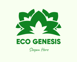 Green Leaves Bush logo design