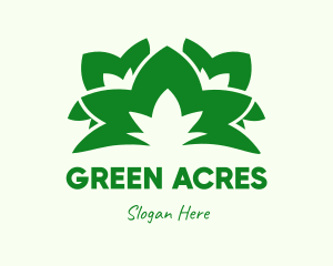 Green Leaves Bush logo design