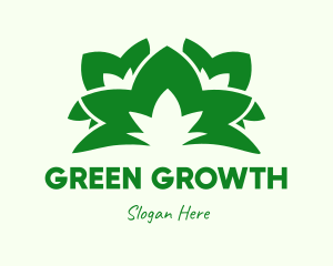 Green Leaves Bush logo design