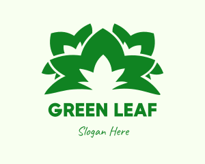 Green Leaves Bush logo design