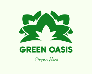 Green Leaves Bush logo design