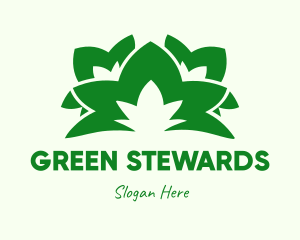 Green Leaves Bush logo design