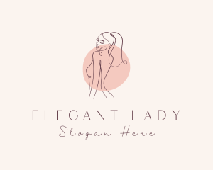 Beautiful Naked Lady logo design