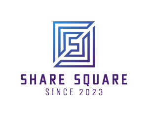 Square Maze Letter S logo design