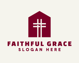 Catholic Cross Faith logo design