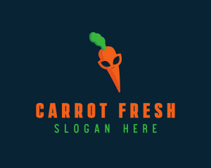 Vegetable Carrot Alien logo design