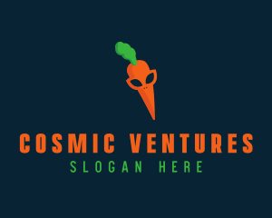 Vegetable Carrot Alien logo design