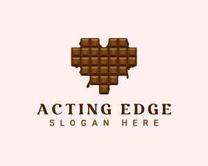 Sweet Chocolate Heart logo design