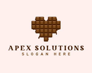 Sweet Chocolate Heart logo design