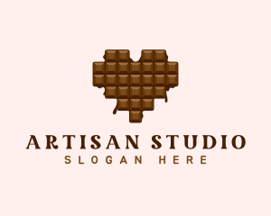 Sweet Chocolate Heart logo design