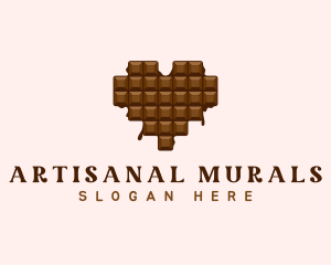 Sweet Chocolate Heart logo design