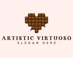 Sweet Chocolate Heart logo design