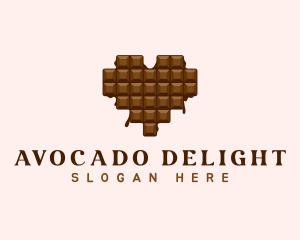 Sweet Chocolate Heart logo design