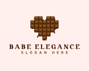 Sweet Chocolate Heart logo design