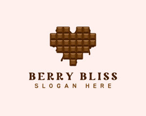 Sweet Chocolate Heart logo design