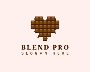 Sweet Chocolate Heart logo design