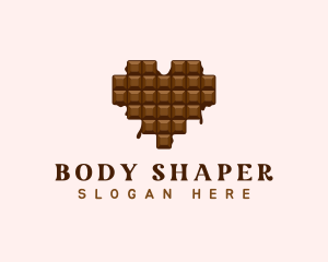 Sweet Chocolate Heart logo design