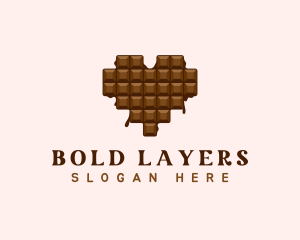 Sweet Chocolate Heart logo design