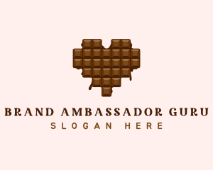 Sweet Chocolate Heart logo design