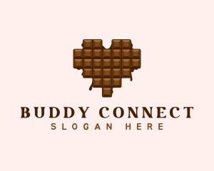 Sweet Chocolate Heart logo design