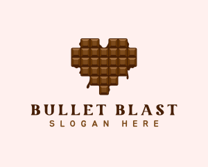 Sweet Chocolate Heart logo design