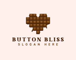 Sweet Chocolate Heart logo design