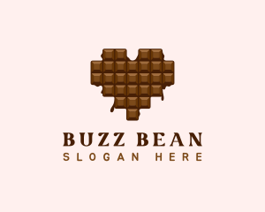 Sweet Chocolate Heart logo design