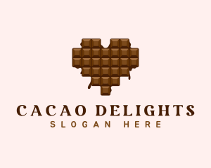 Sweet Chocolate Heart logo design