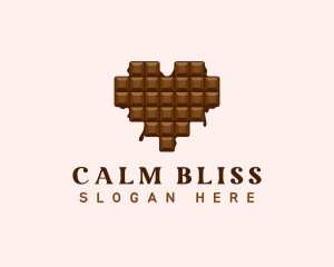 Sweet Chocolate Heart logo design