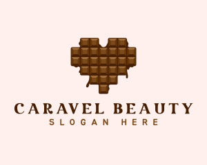 Sweet Chocolate Heart logo design