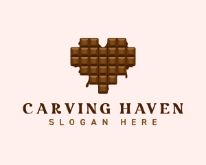 Sweet Chocolate Heart logo design