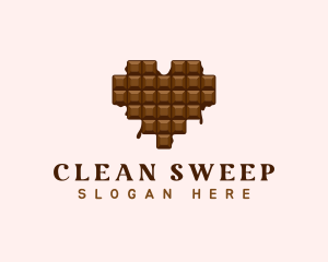 Sweet Chocolate Heart logo design