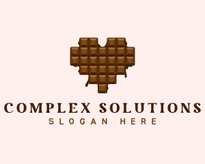 Sweet Chocolate Heart logo design