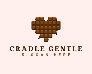 Sweet Chocolate Heart logo design