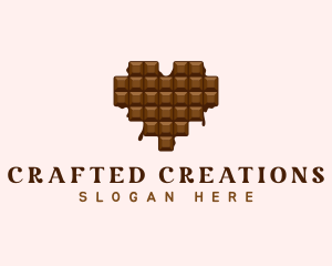 Sweet Chocolate Heart logo design