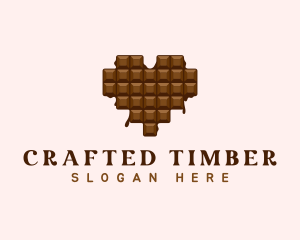 Sweet Chocolate Heart logo design