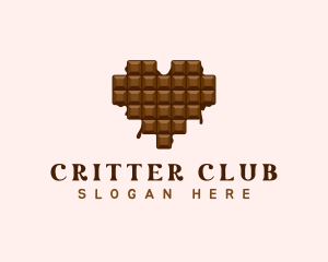 Sweet Chocolate Heart logo design