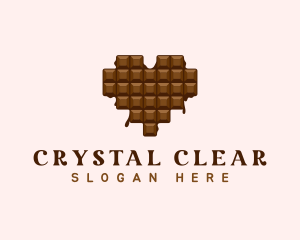 Sweet Chocolate Heart logo design