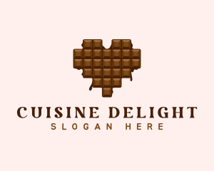 Sweet Chocolate Heart logo design