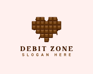 Sweet Chocolate Heart logo design