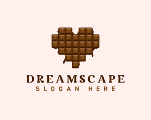 Sweet Chocolate Heart logo design