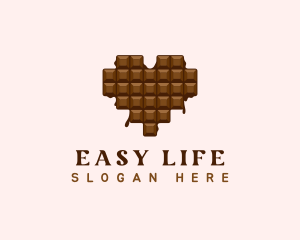 Sweet Chocolate Heart logo design