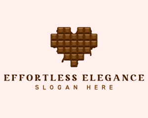 Sweet Chocolate Heart logo design