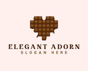 Sweet Chocolate Heart logo design