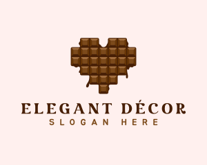 Sweet Chocolate Heart logo design