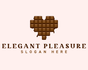 Sweet Chocolate Heart logo design