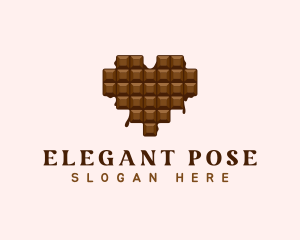 Sweet Chocolate Heart logo design