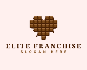 Sweet Chocolate Heart logo design