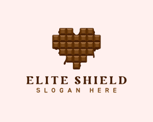 Sweet Chocolate Heart logo design