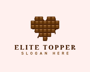 Sweet Chocolate Heart logo design